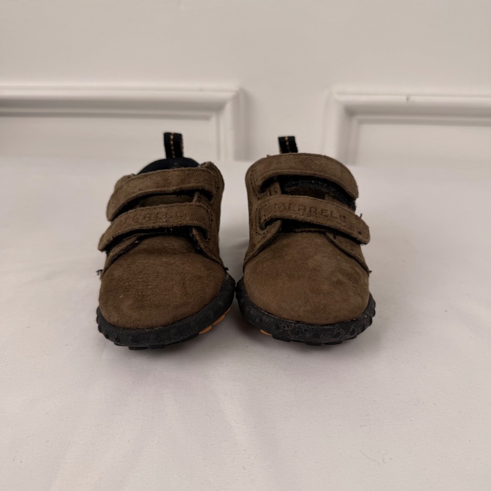 Merrell Jungle Moc Toddler Brown Suede Double Strap Sneakers Shoes